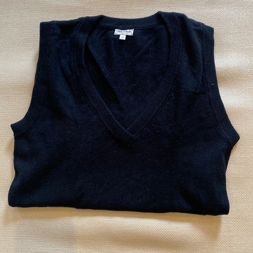 Black Talula Babaton sleeveless pullover sweater vest - cotton blend XS